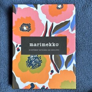 Stunning Colorful Marimekko Notecard Set - New in Sealed Box!